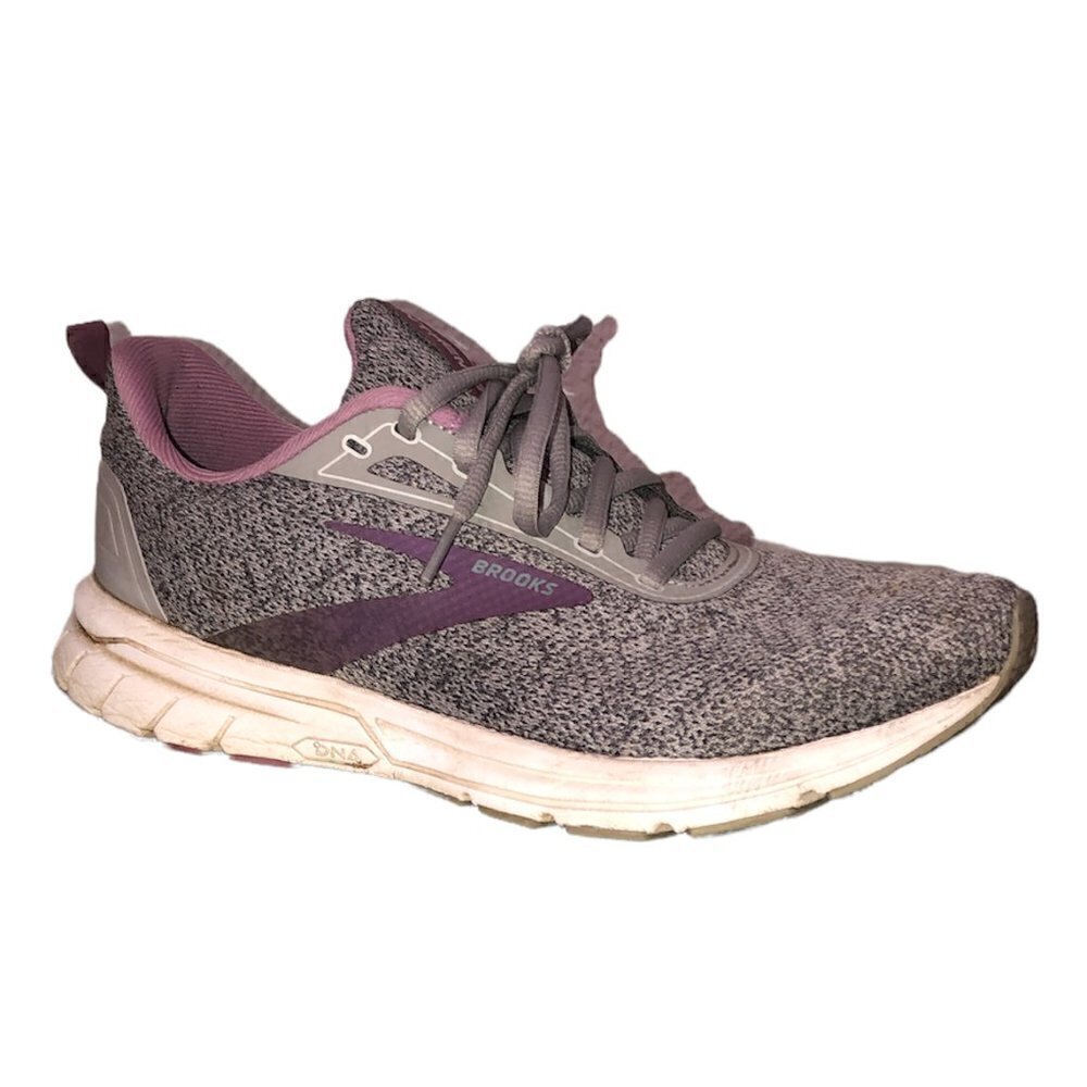 BROOKS Anthem 3 Sneakers Women's Size 9 Purple Gray Running Shoes Knit Fabric